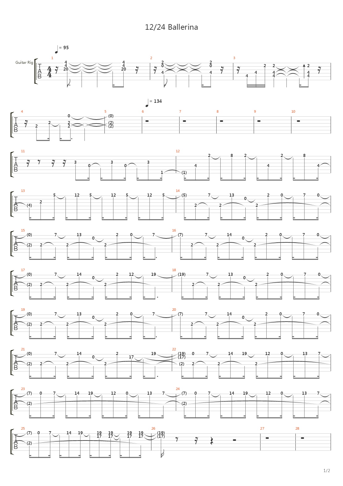 12 24 Ballerina吉他谱