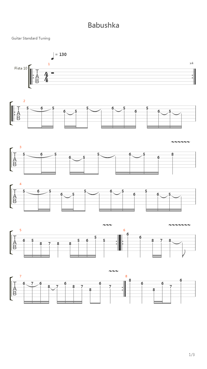 Babushka吉他谱