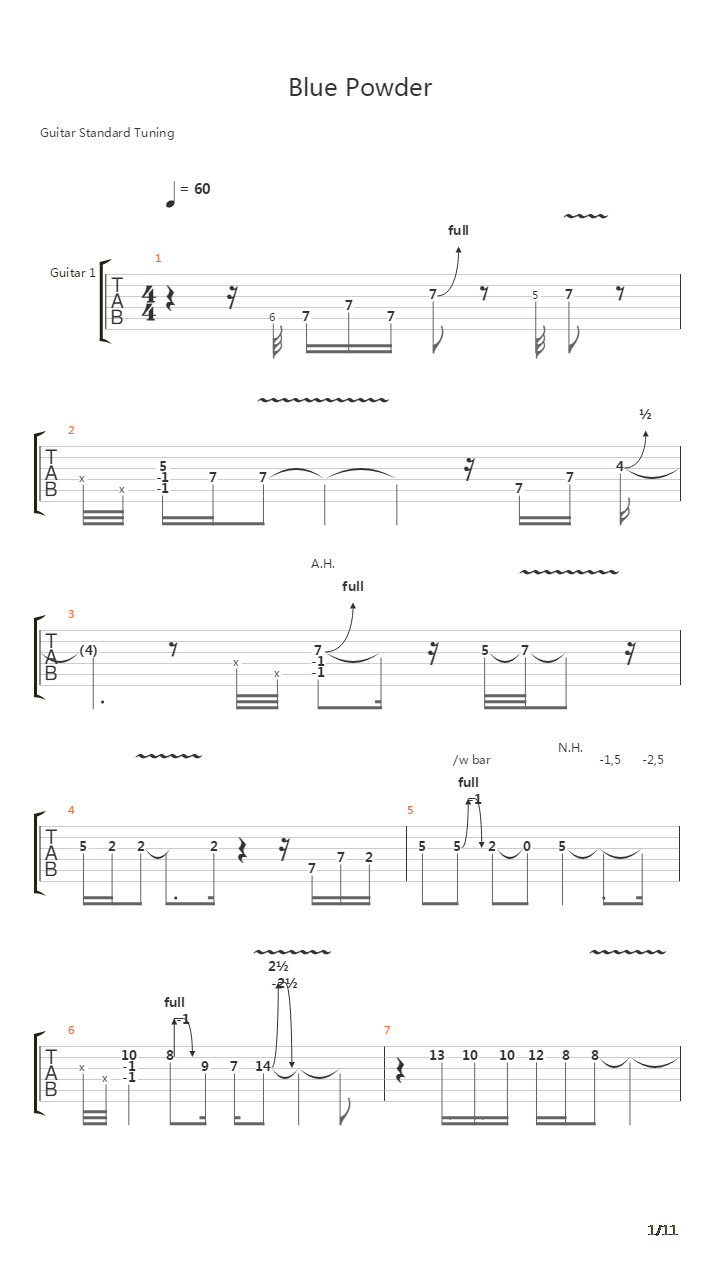 Blue Powder吉他谱