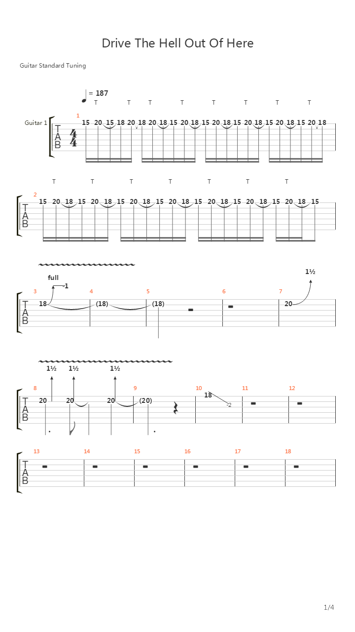 Drive The Hell Out Of Here吉他谱