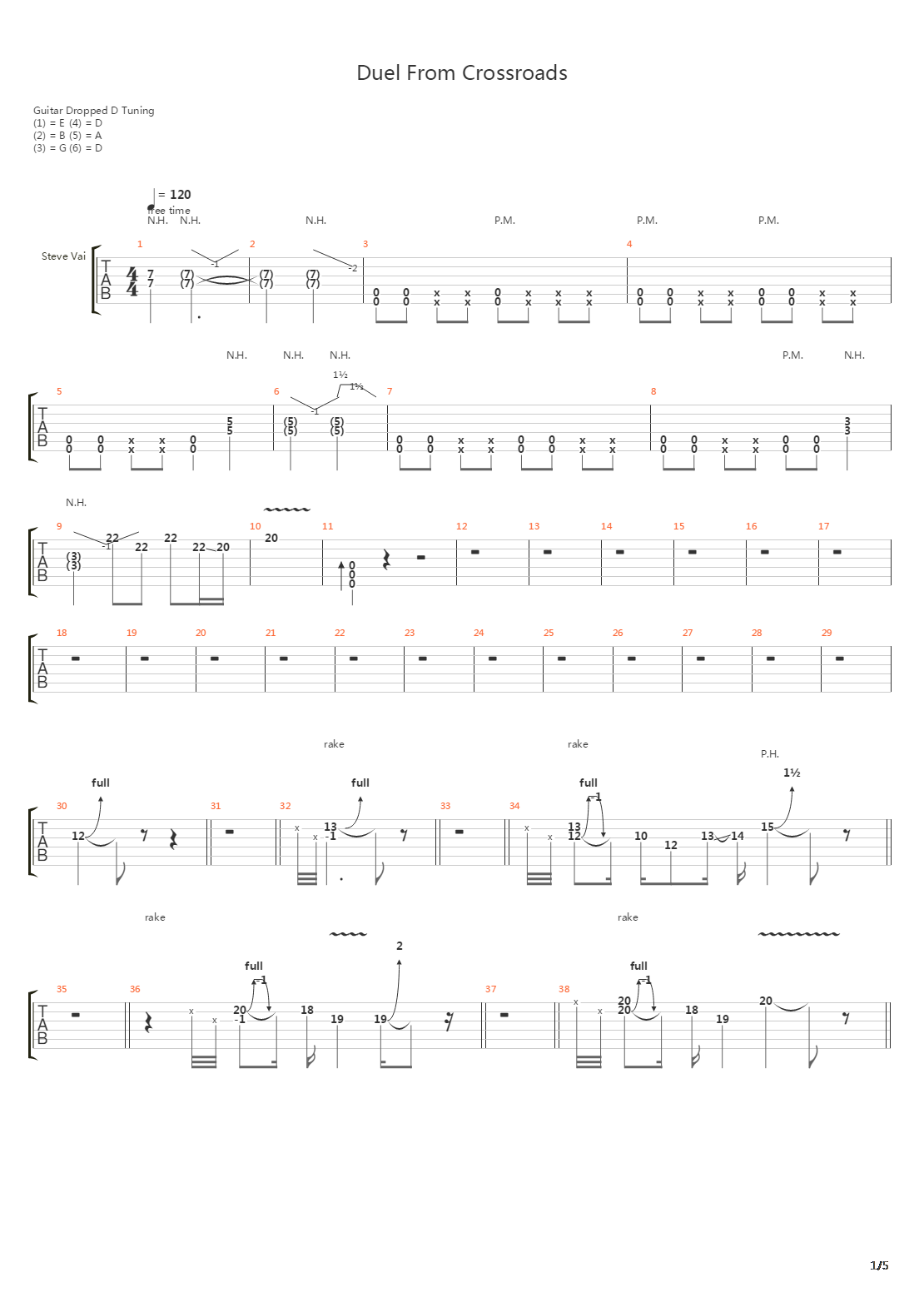 Duel From Crossroads吉他谱