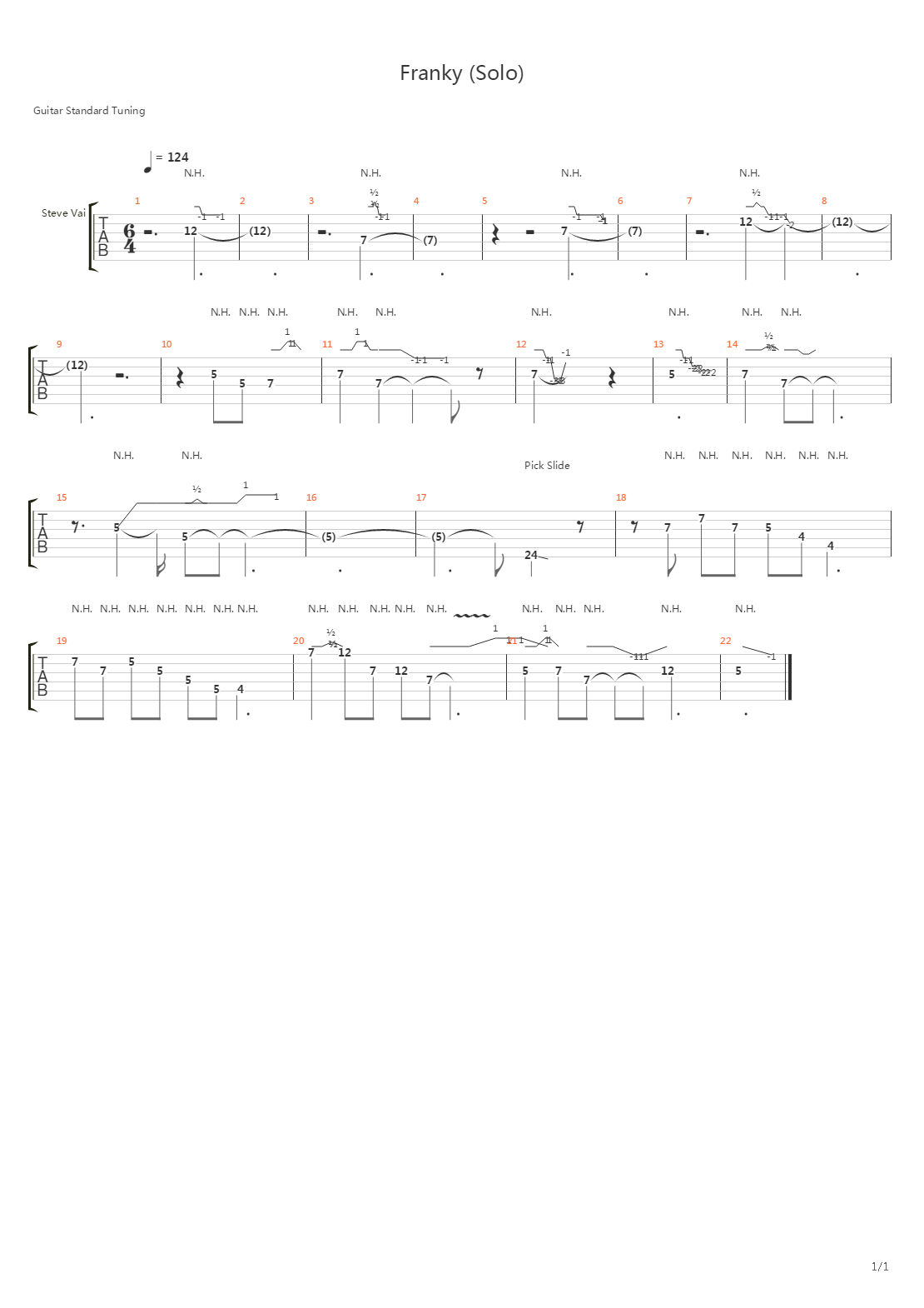 Frank吉他谱