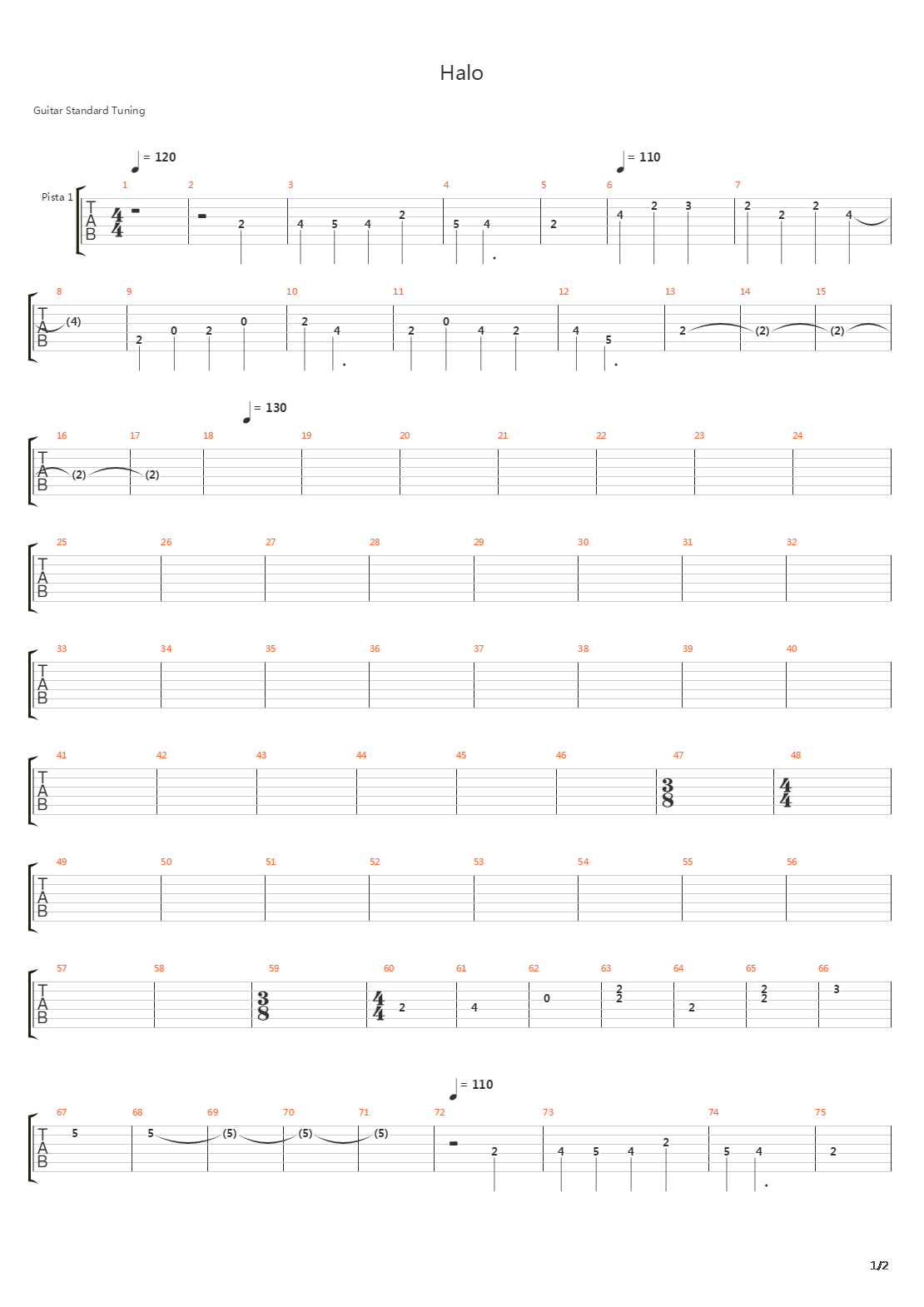 Halo Theme吉他谱