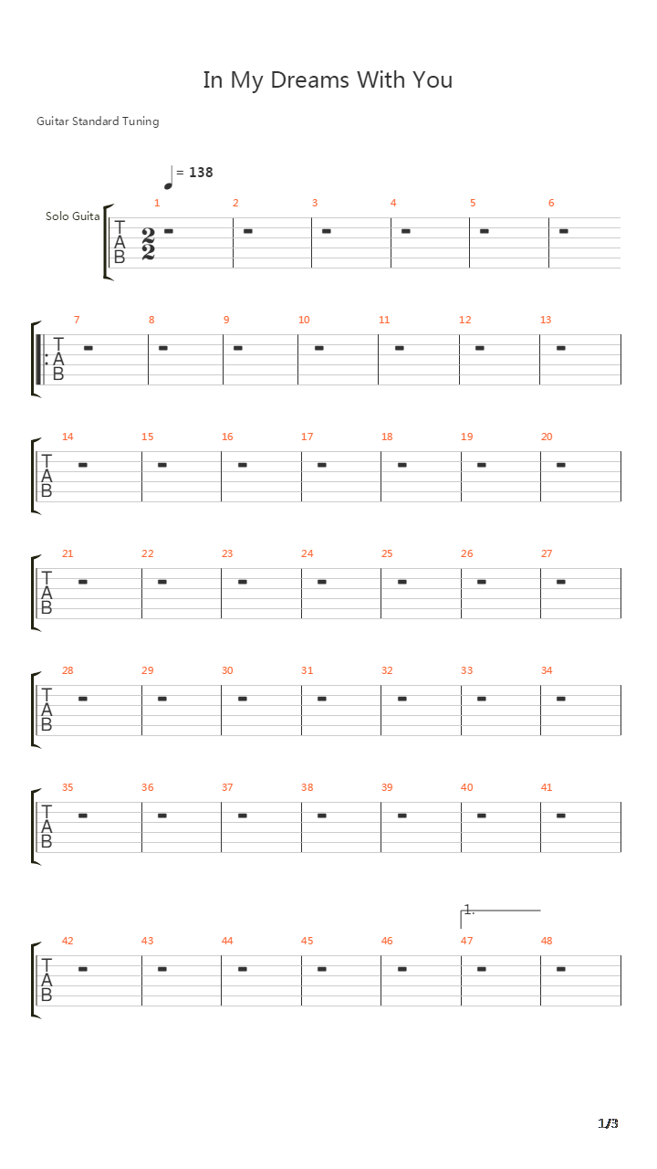 In My Dreams With You吉他谱