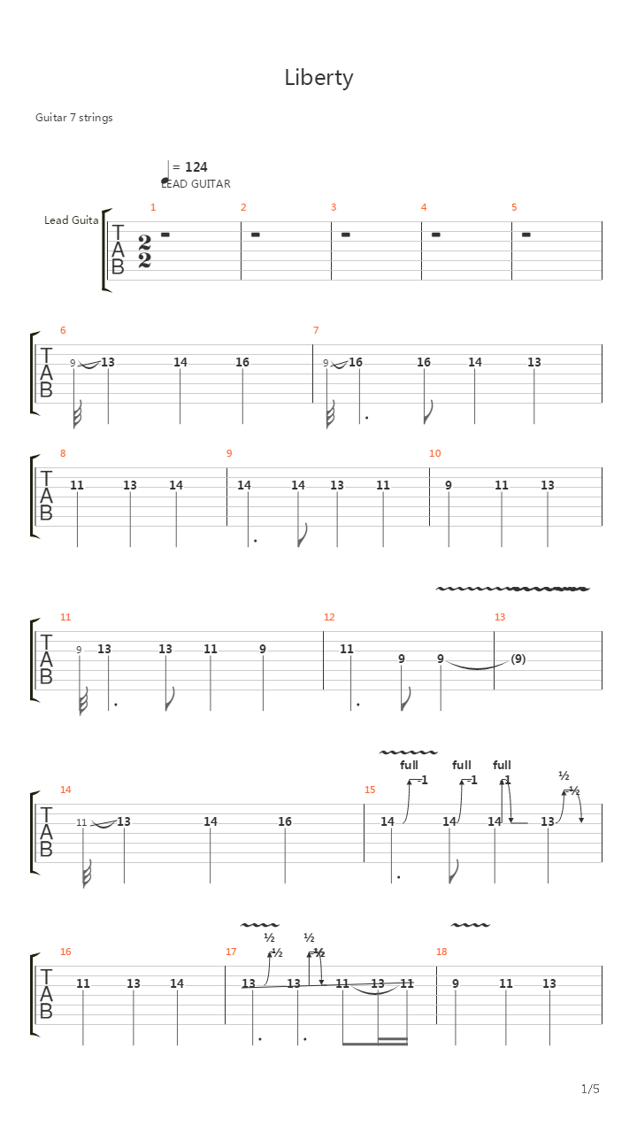 Liberty吉他谱