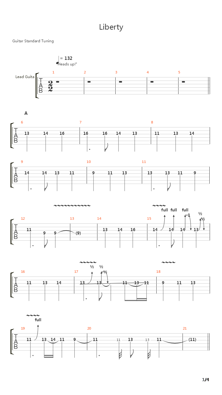 Liberty吉他谱