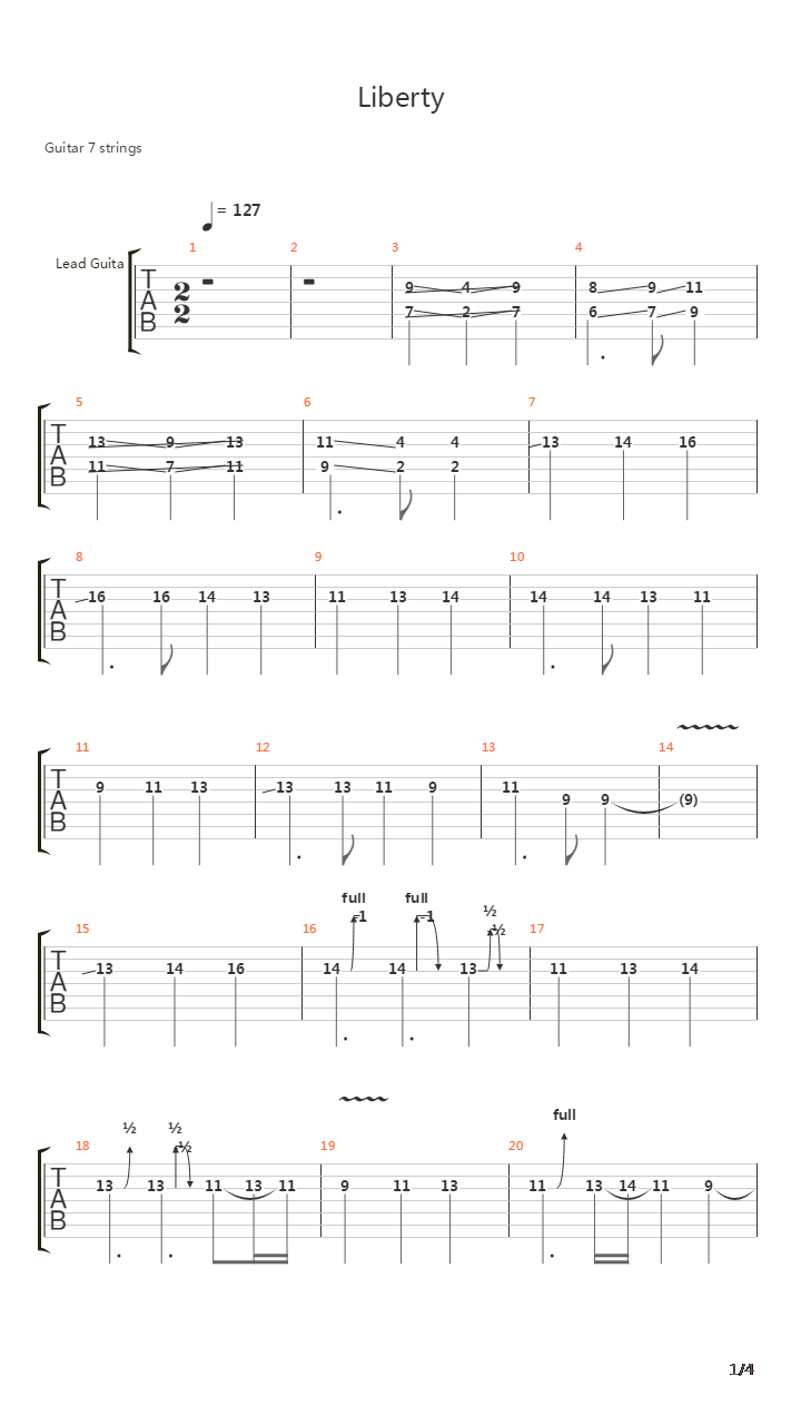 Liberty吉他谱