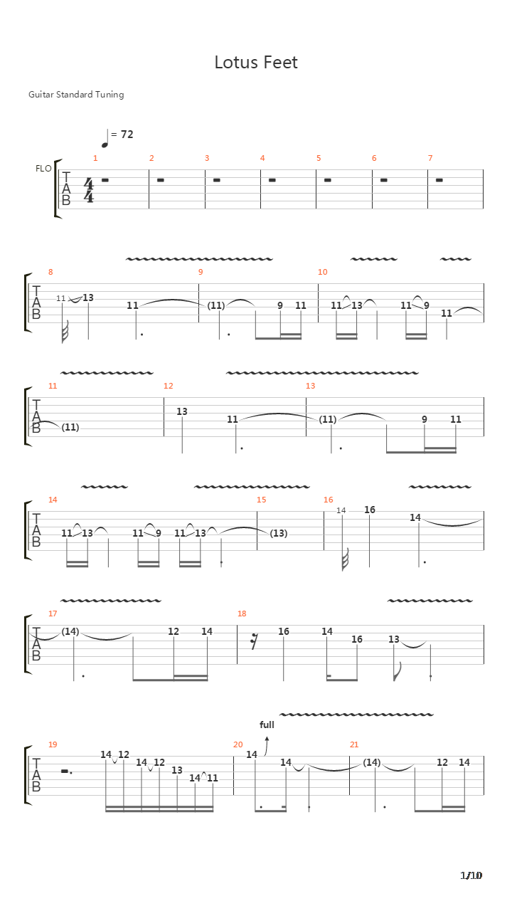Lotus Feet吉他谱