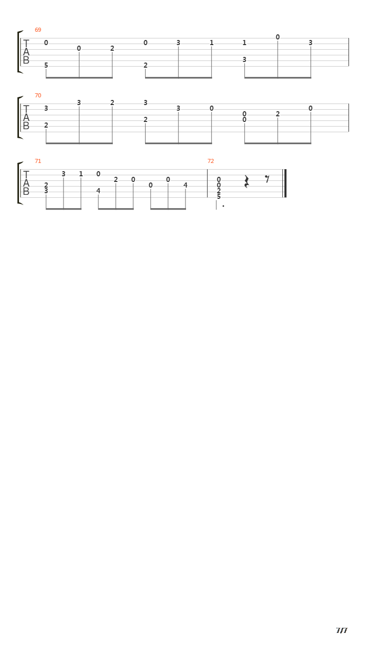 越狱兔插曲 - 圣诞歌吉他谱
