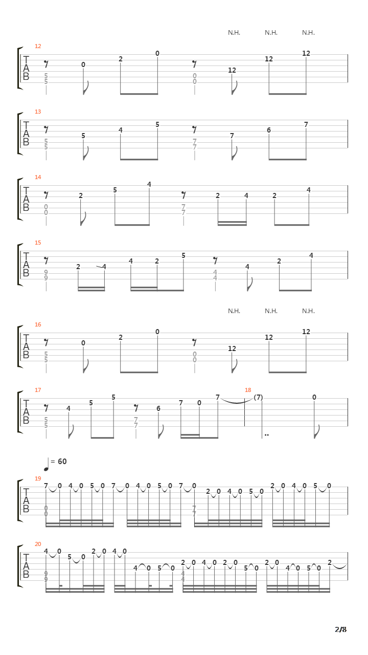 卡农(Canon)吉他谱