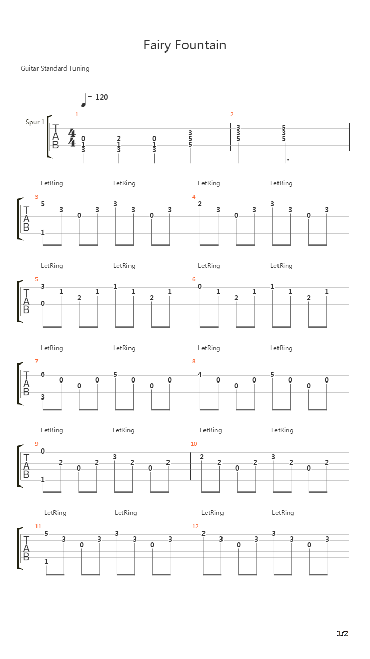 Fairy Fountain(塞尔达传说)吉他谱