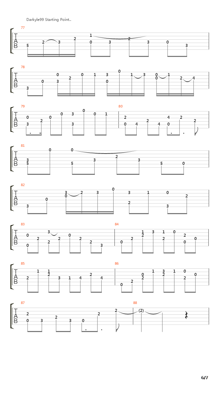 Theme Of Love(最终幻想4)吉他谱