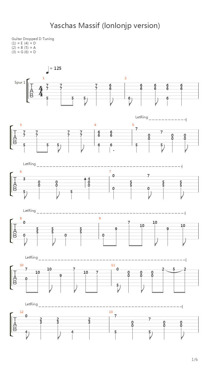 Yaschas Massif(最终幻想8)吉他谱