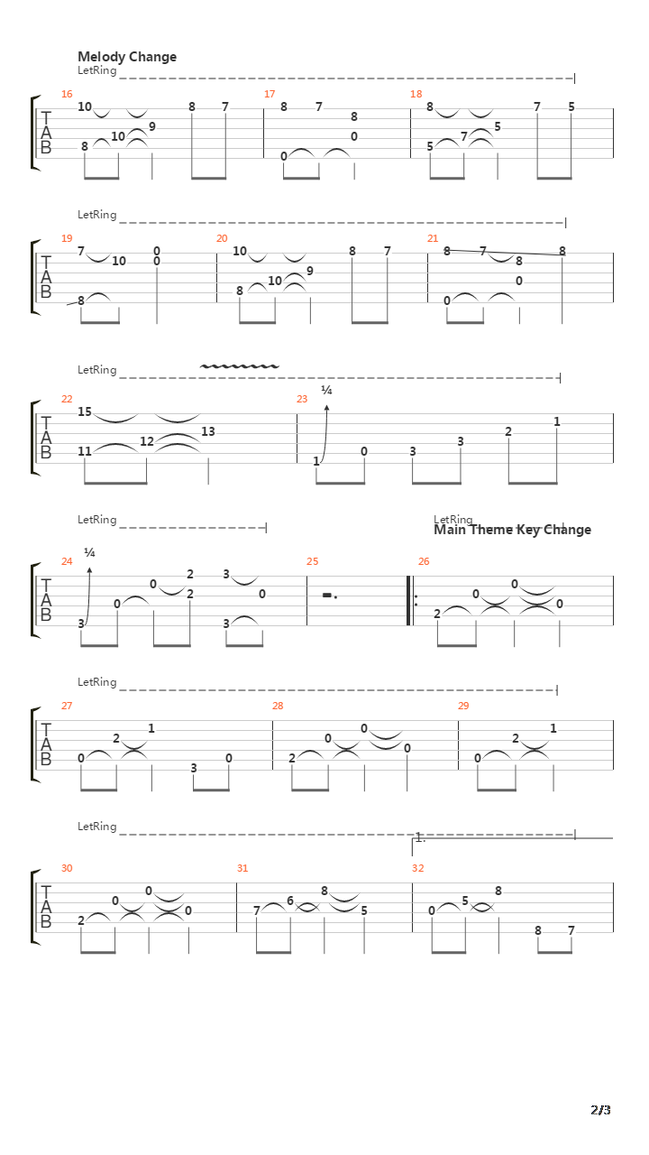 Zeldas Lullaby(塞尔达传说)吉他谱