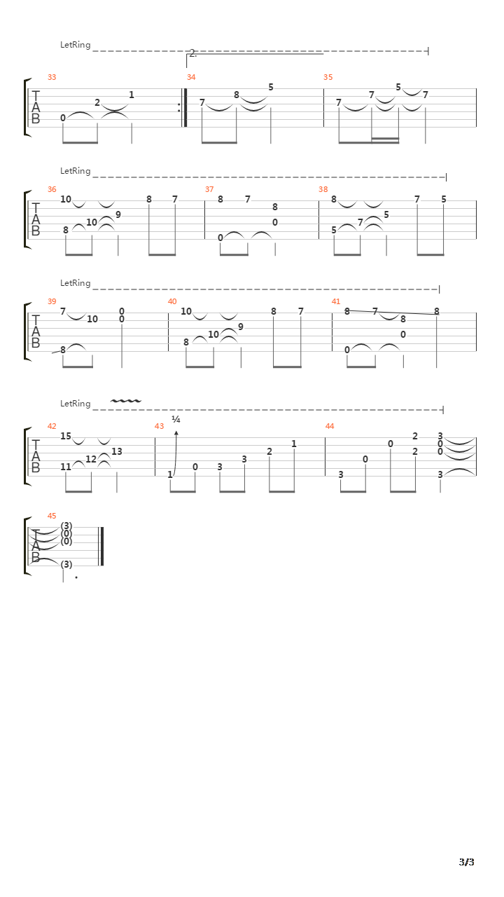 Zeldas Lullaby(塞尔达传说)吉他谱