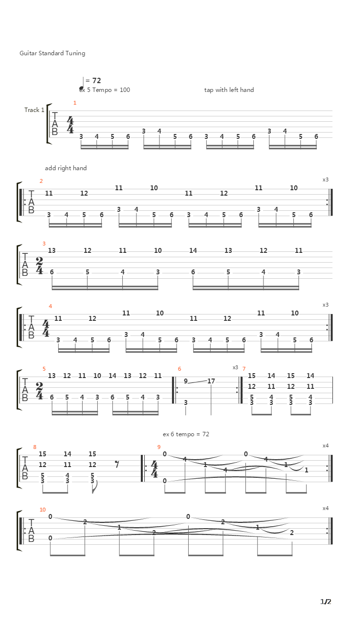 Buckethead Lesson 2 Examples 5 And 6吉他谱