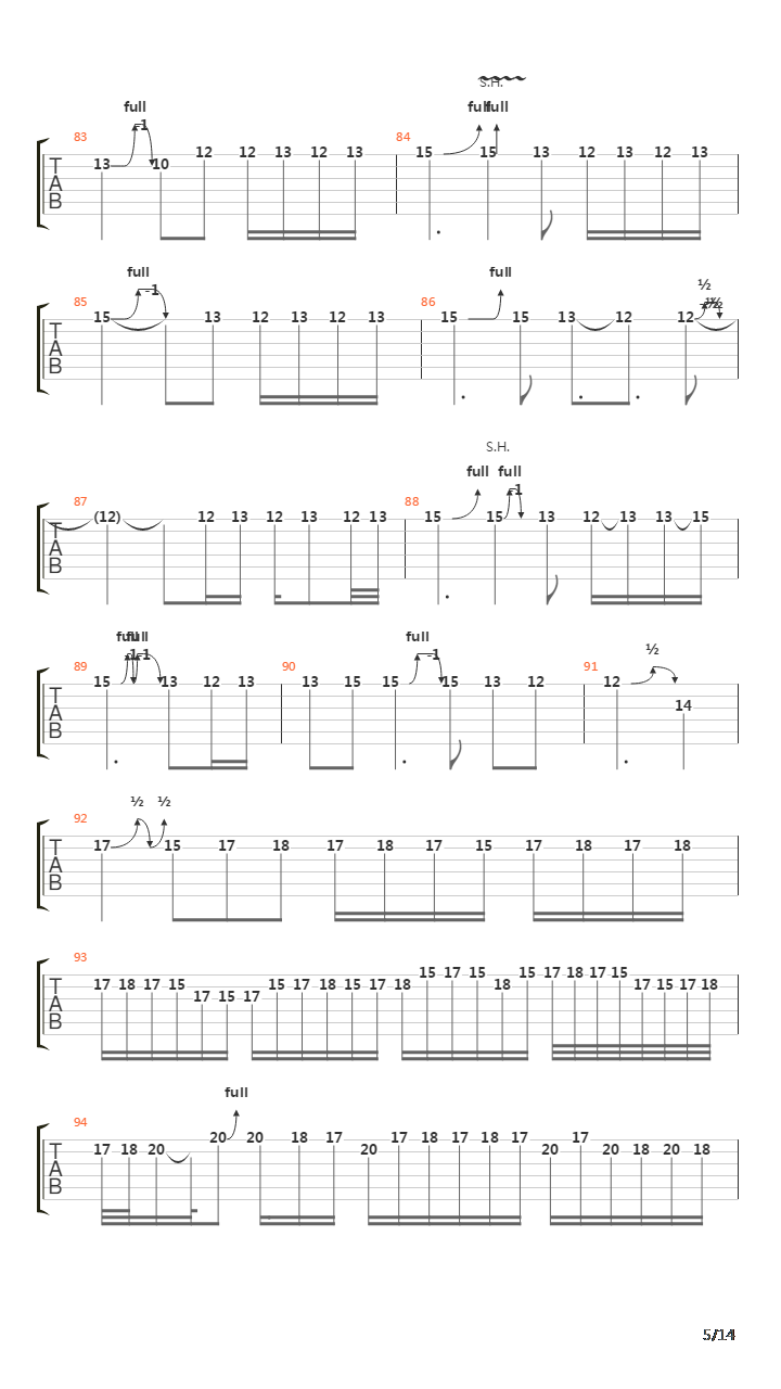 Nottingham Lace吉他谱