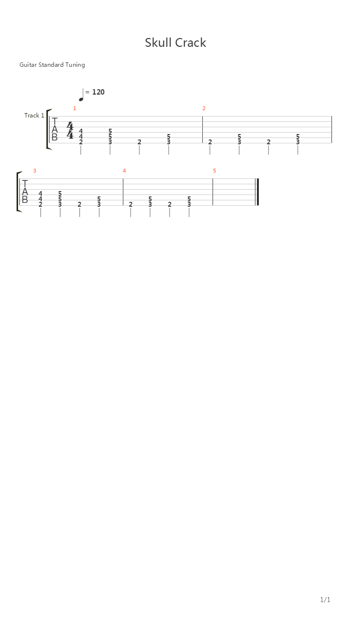 Skull Crack吉他谱