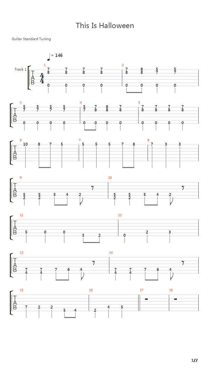 This Is Halloween吉他谱