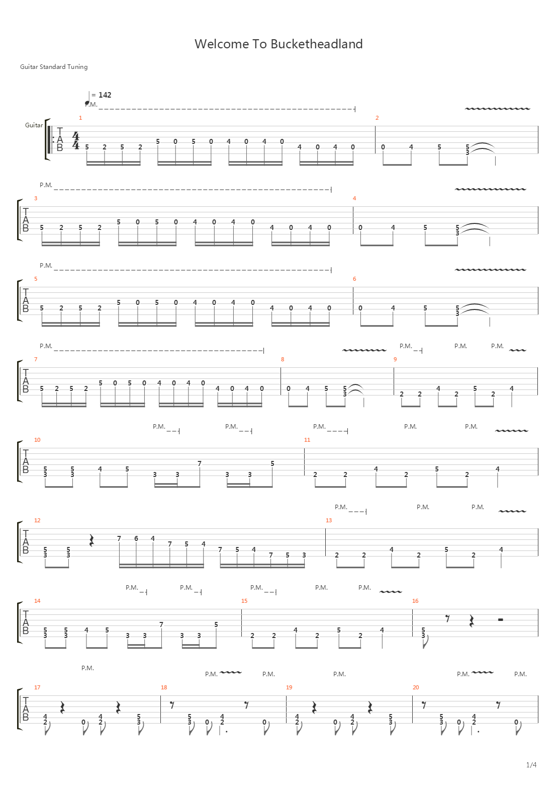 Welcome To Buckethead Land吉他谱