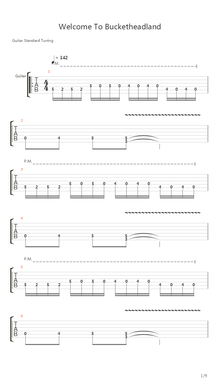 Welcome To Buckethead Land吉他谱