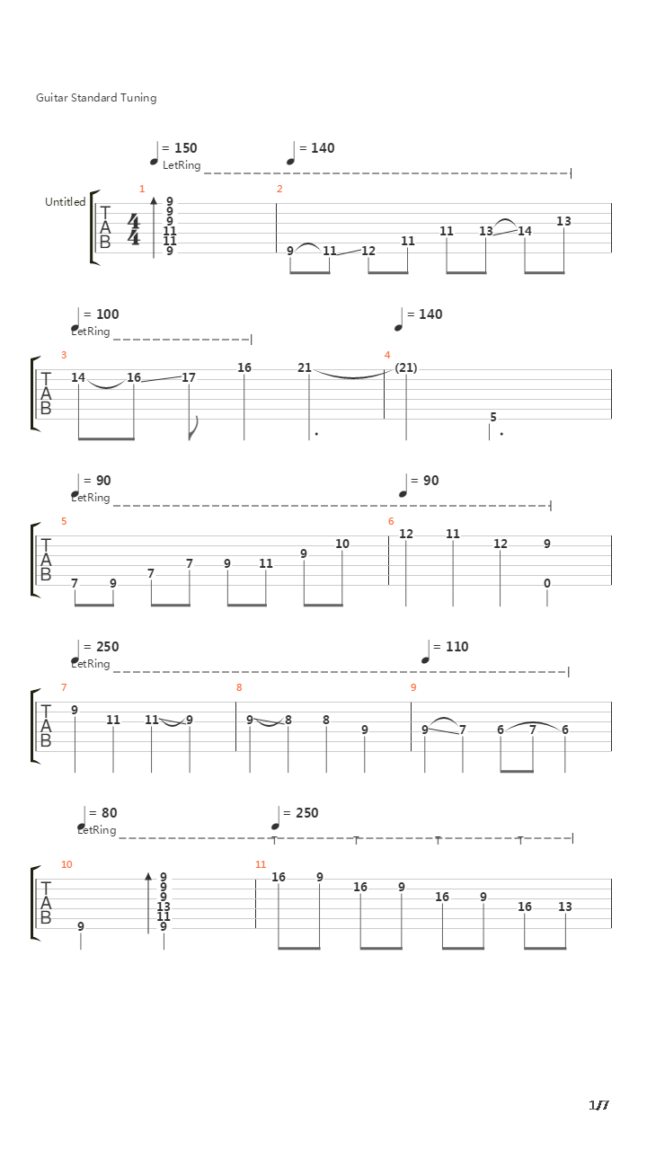 Animal Behaviour (Solo)吉他谱