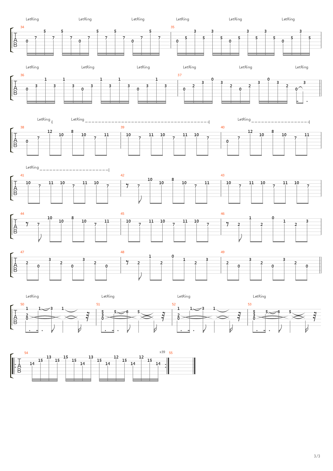 Coma吉他谱