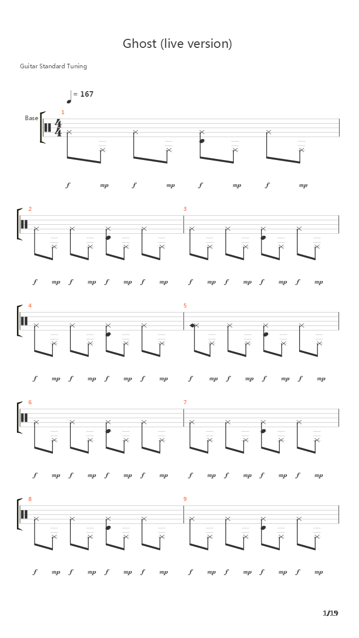 Ghost吉他谱