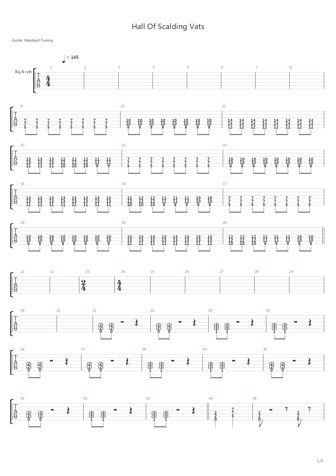 Hall Of Scalding Vats吉他谱