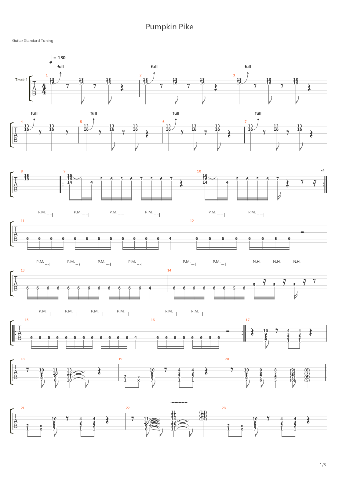 Pumpkin Pike吉他谱