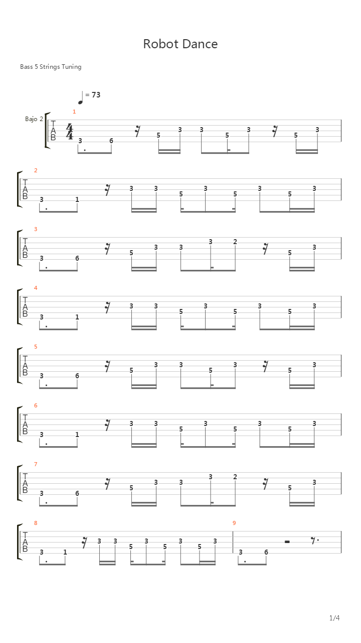 Robot Dance吉他谱