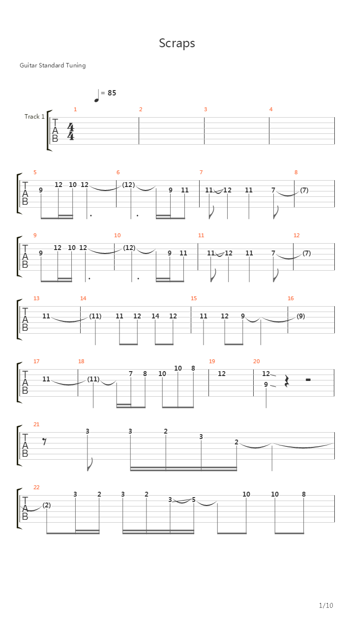 Scraps吉他谱