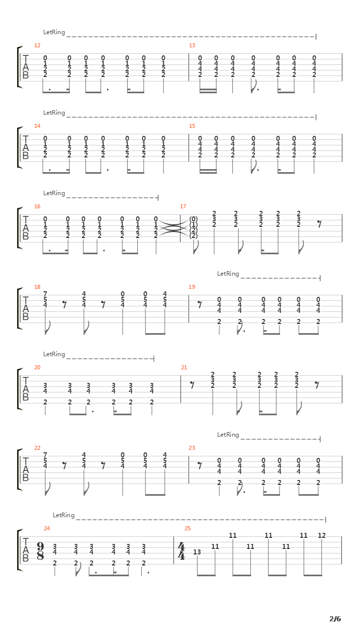 Sea Wall吉他谱