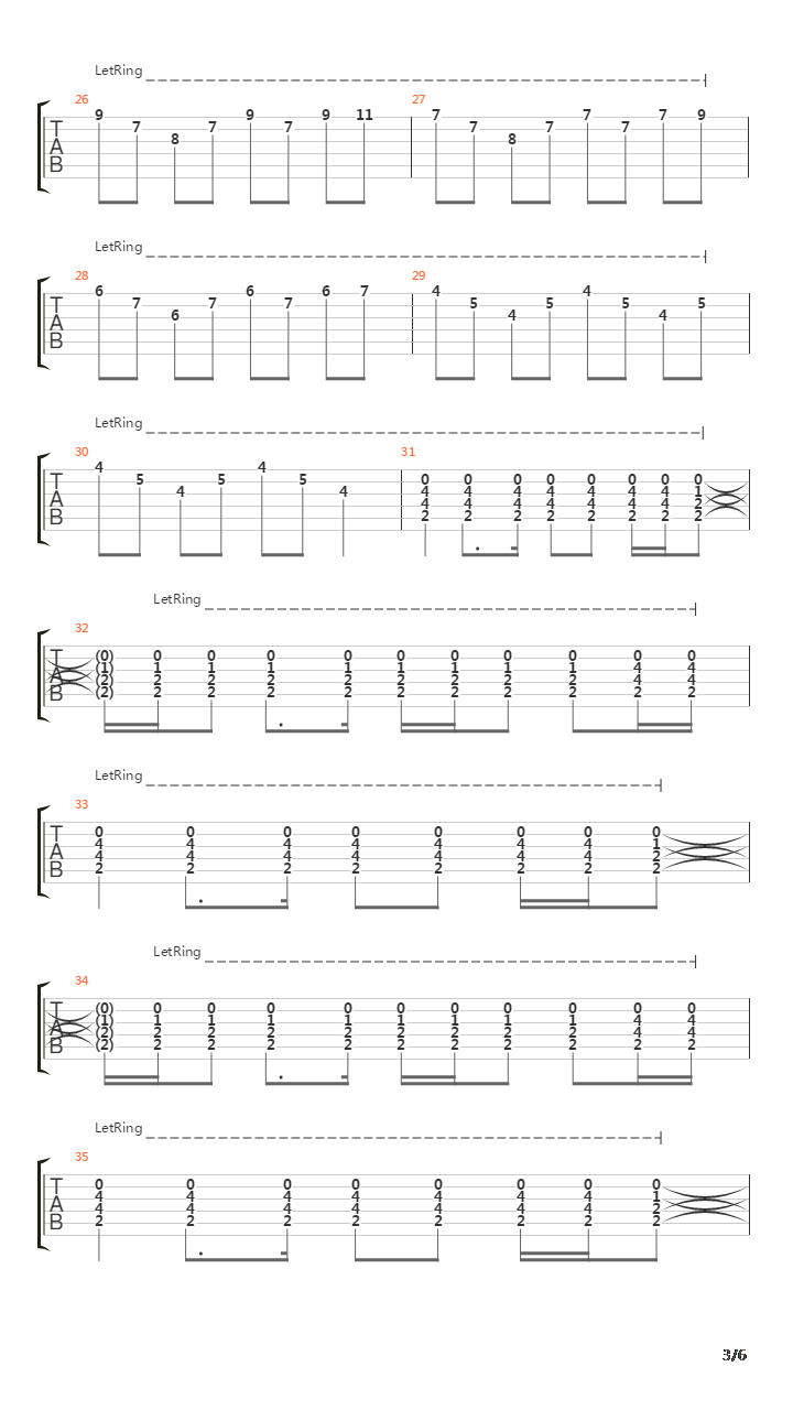 Sea Wall吉他谱