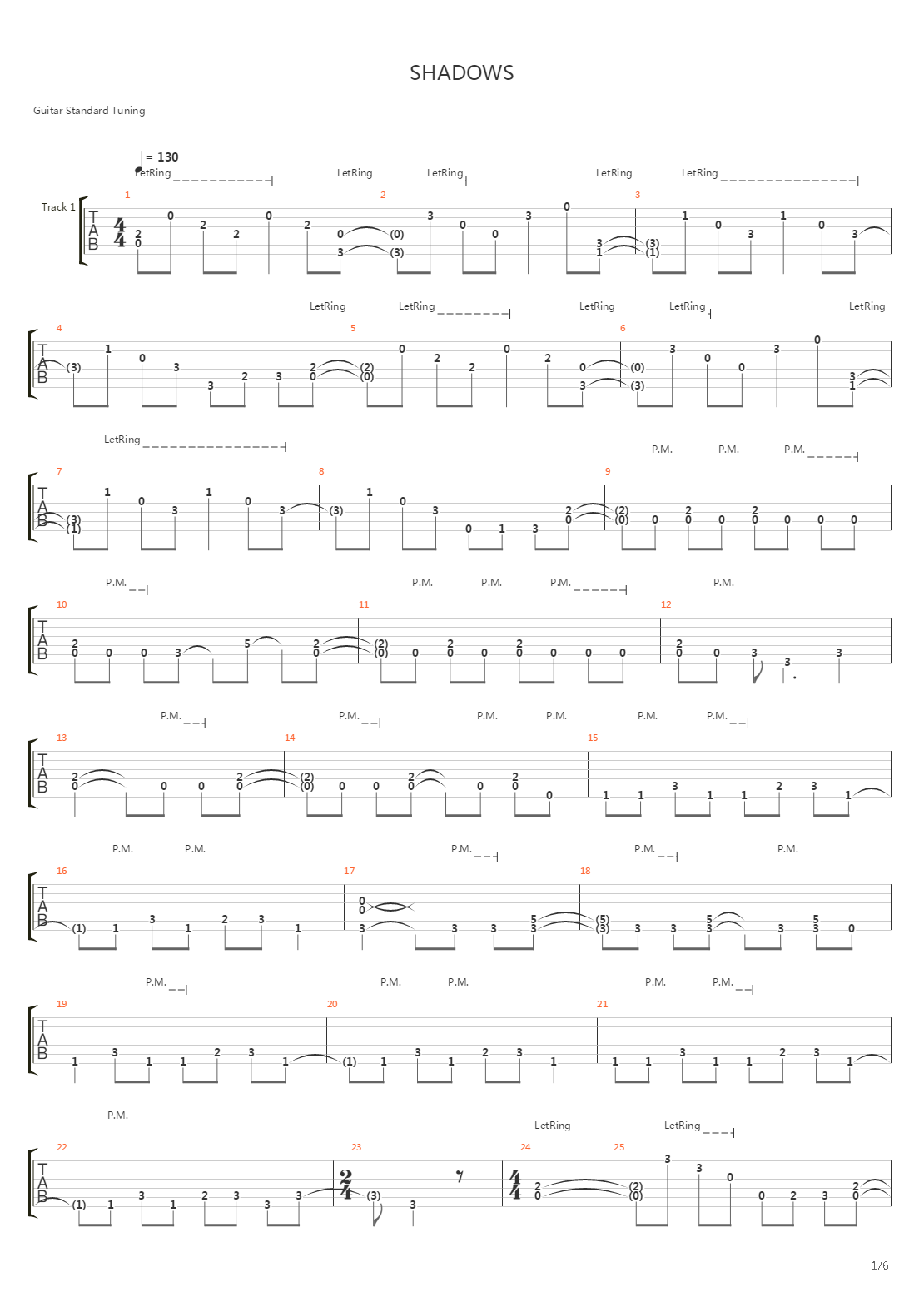 Shadows (Deli Creeps)吉他谱