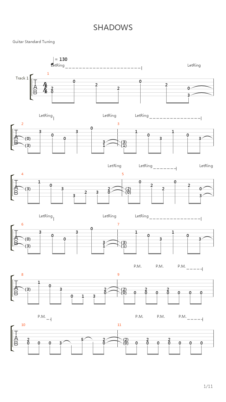 Shadows (Deli Creeps)吉他谱