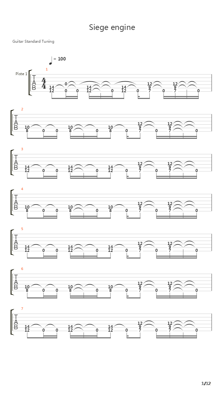 Siege Engine (Live)吉他谱