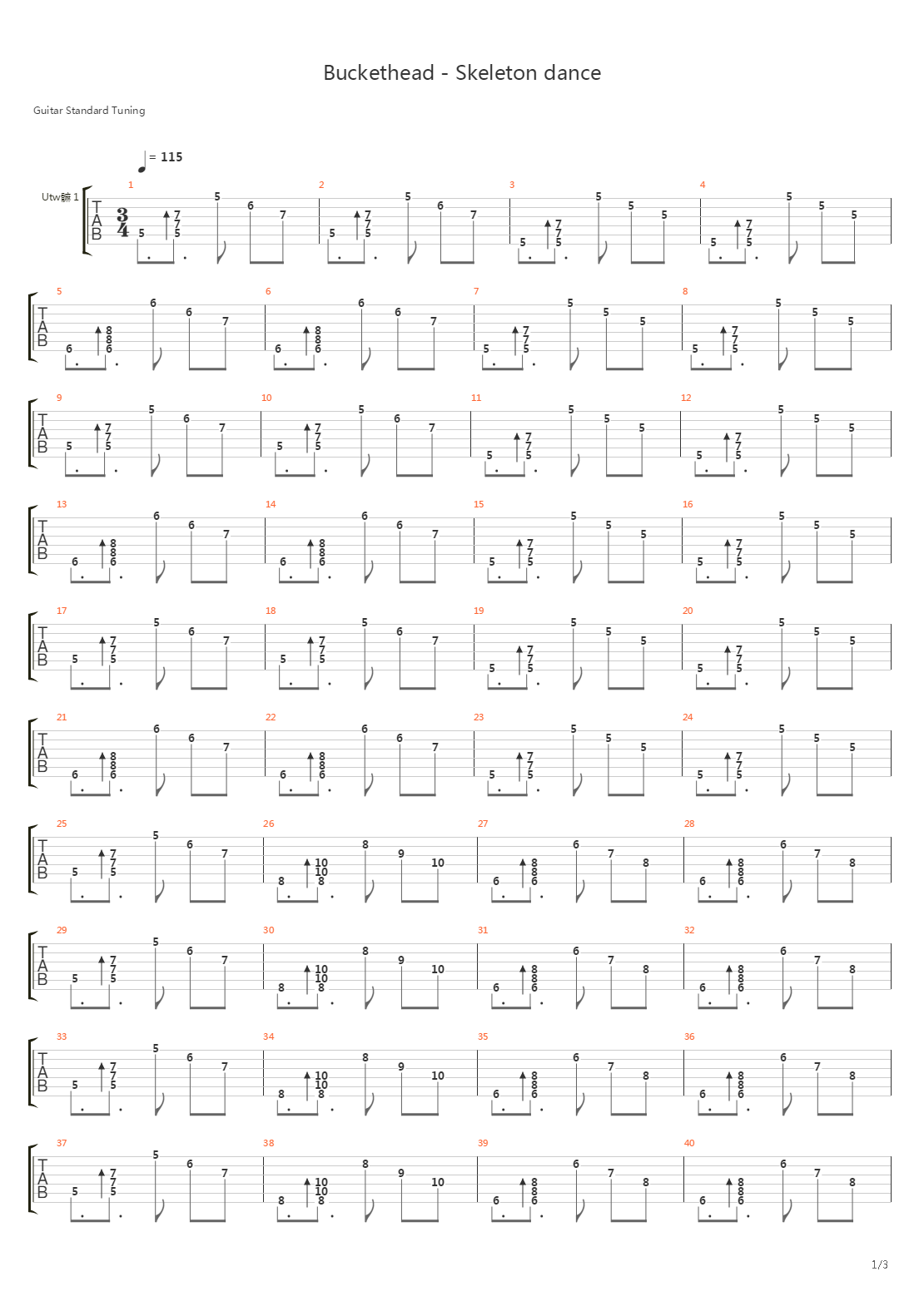 Skeleton Dance吉他谱