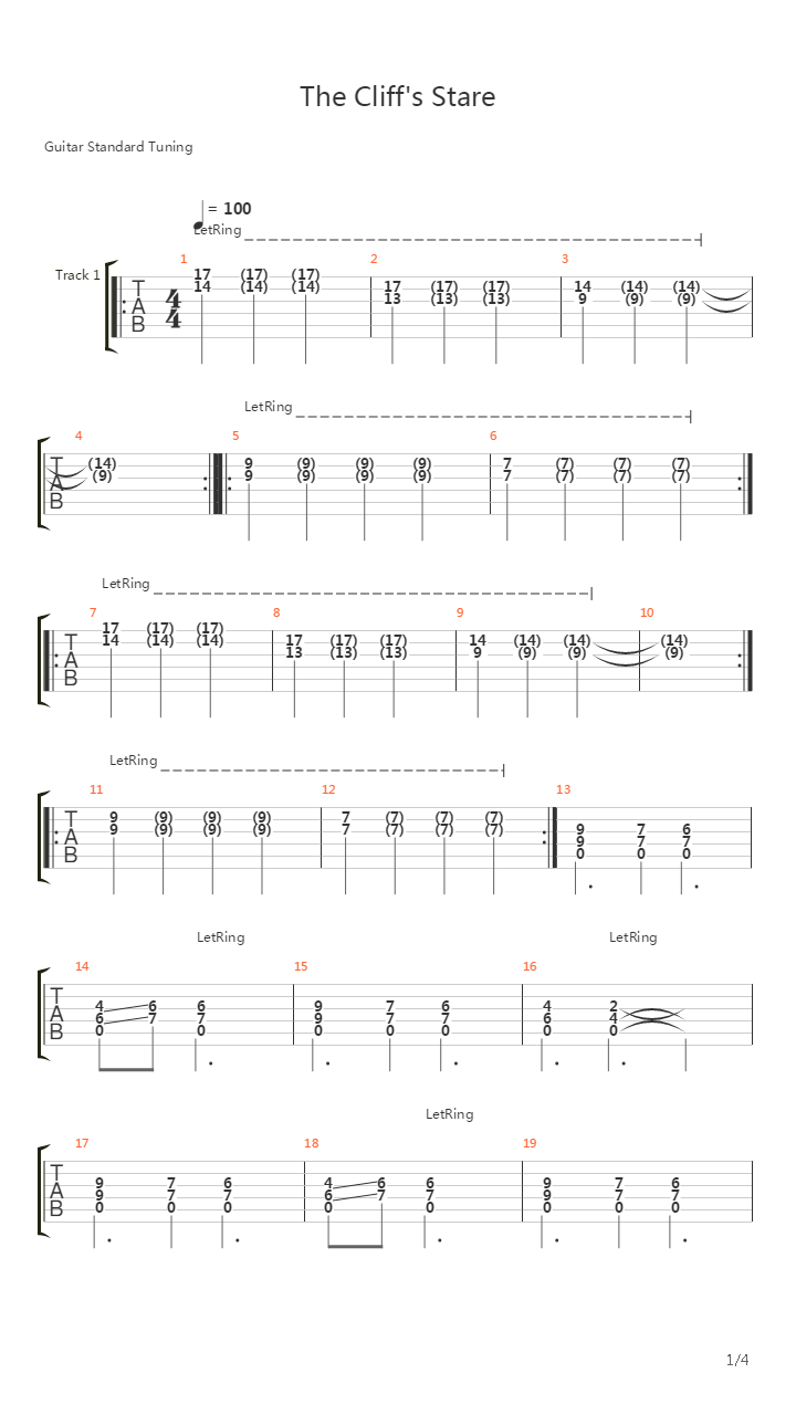 The Cliffs Stare吉他谱