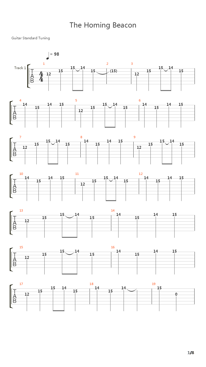The Homing Beacon吉他谱