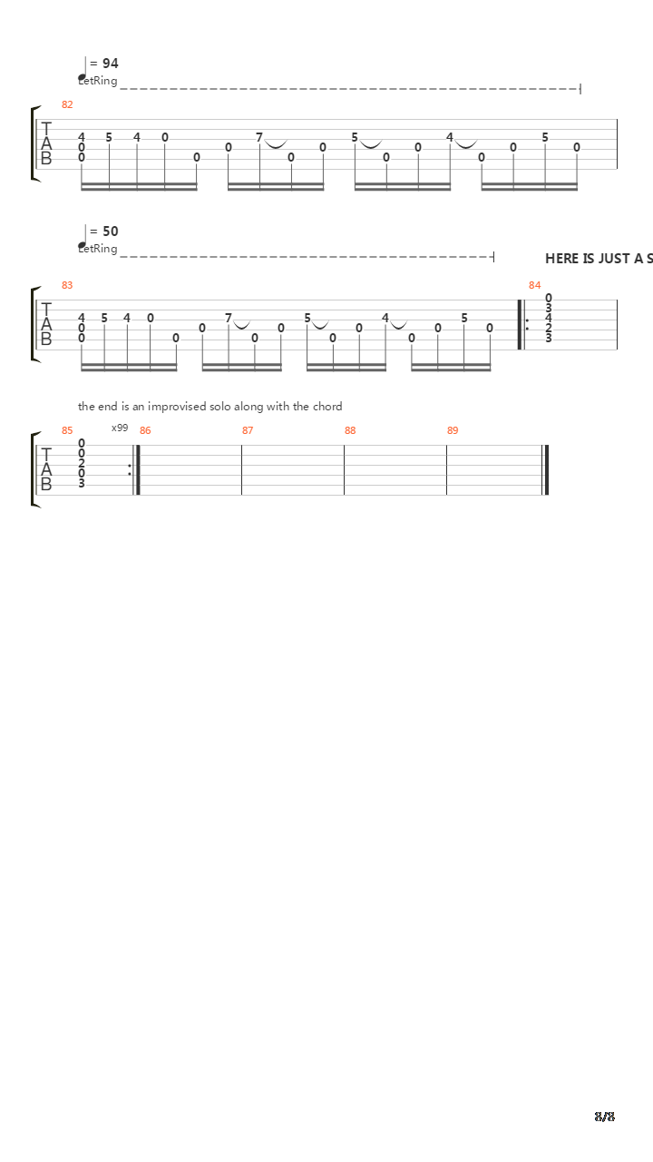 The Homing Beacon吉他谱