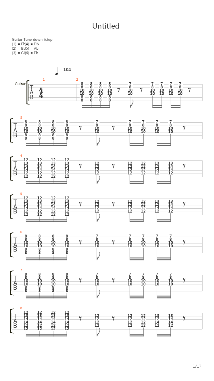 Untitled吉他谱