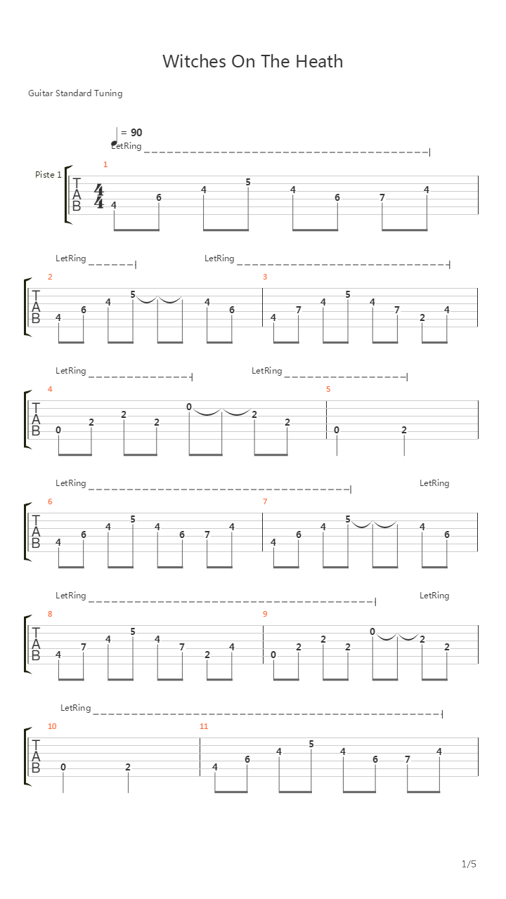 Witches On The Heath吉他谱