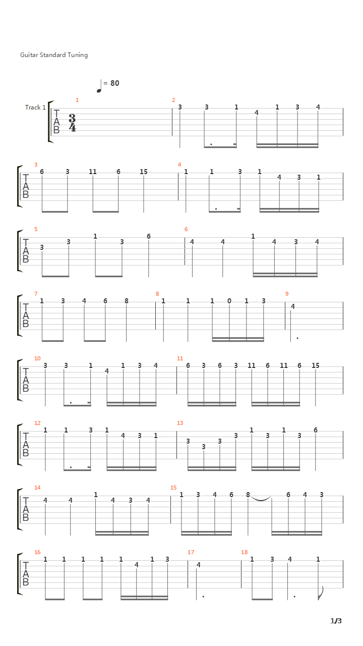 Minuet（小步舞曲）吉他谱