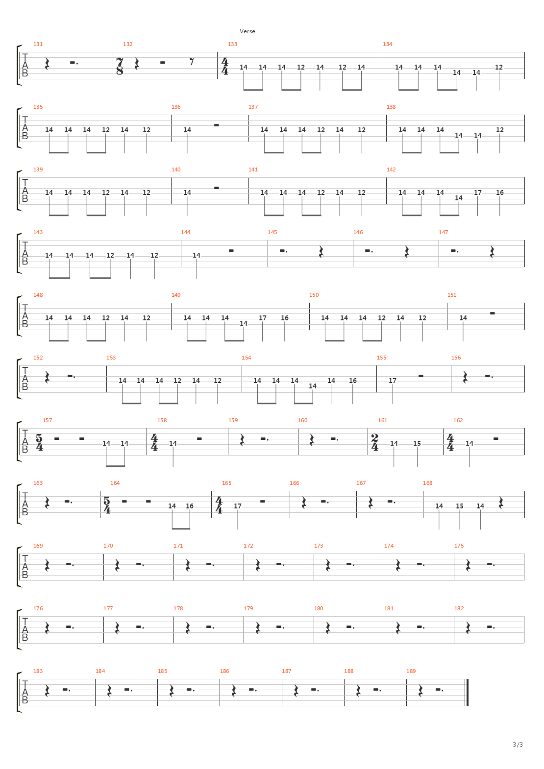 Battery吉他谱