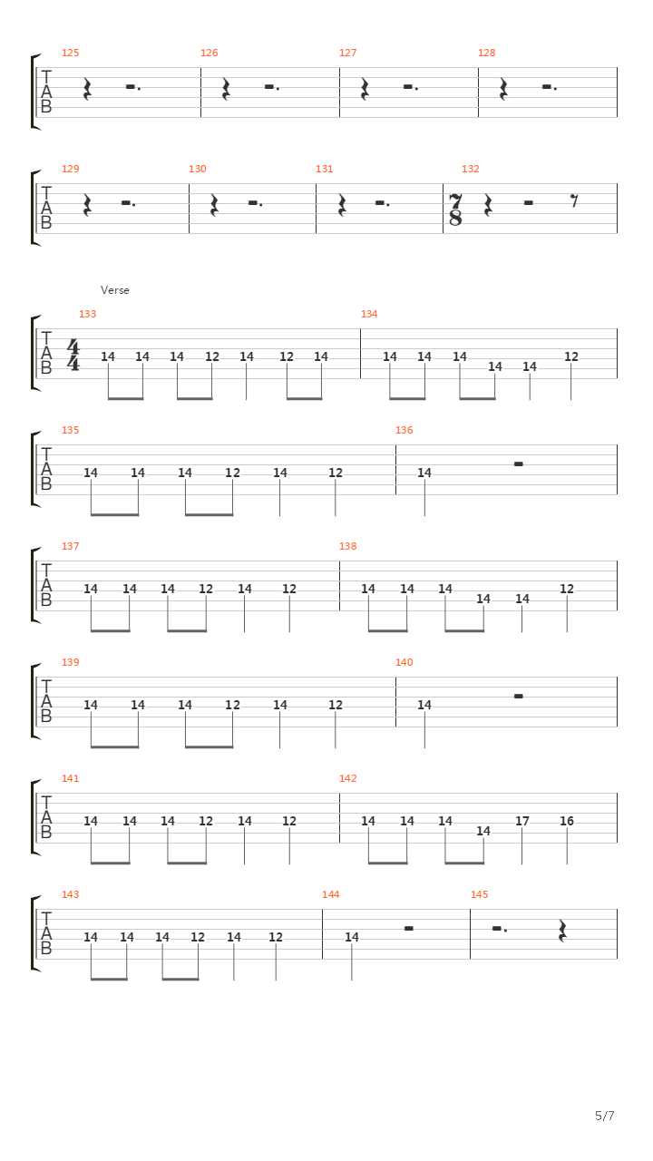 Battery吉他谱