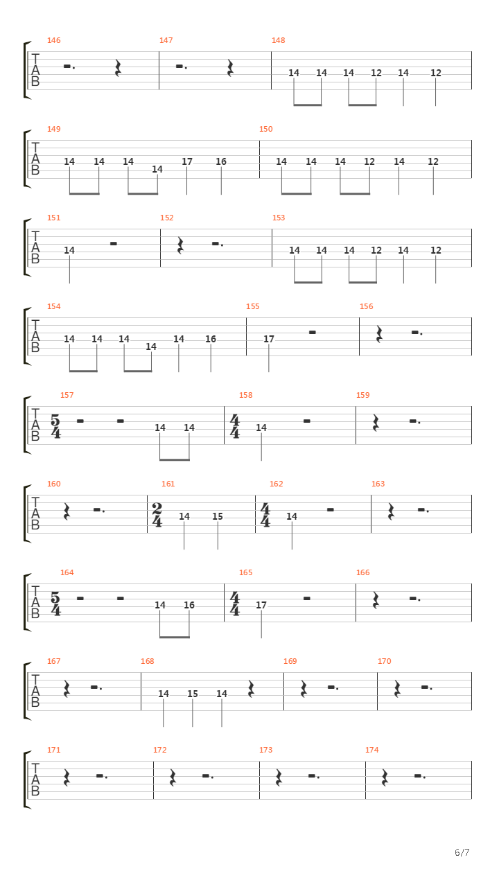 Battery吉他谱