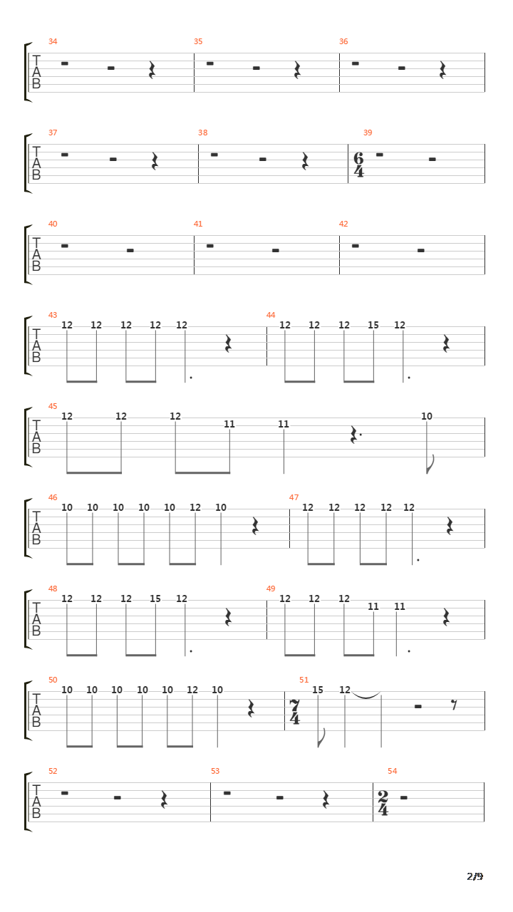 Blackened吉他谱