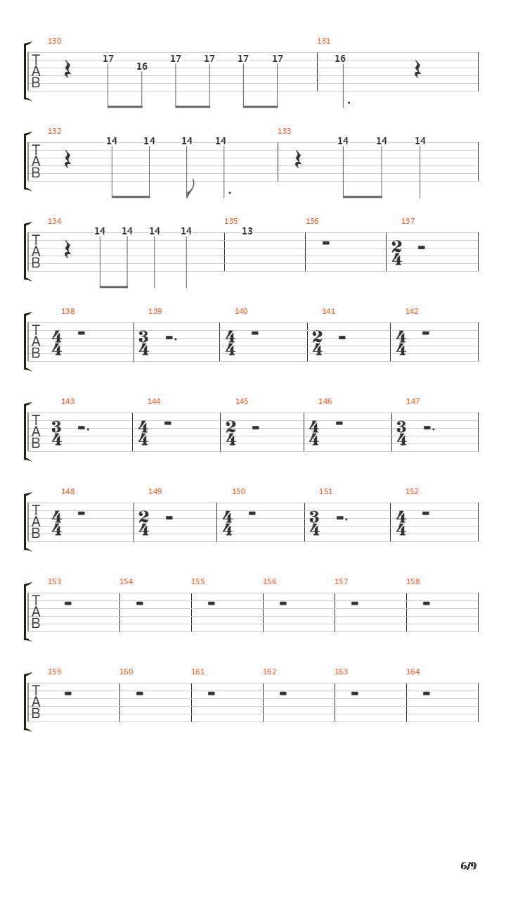 Blackened吉他谱