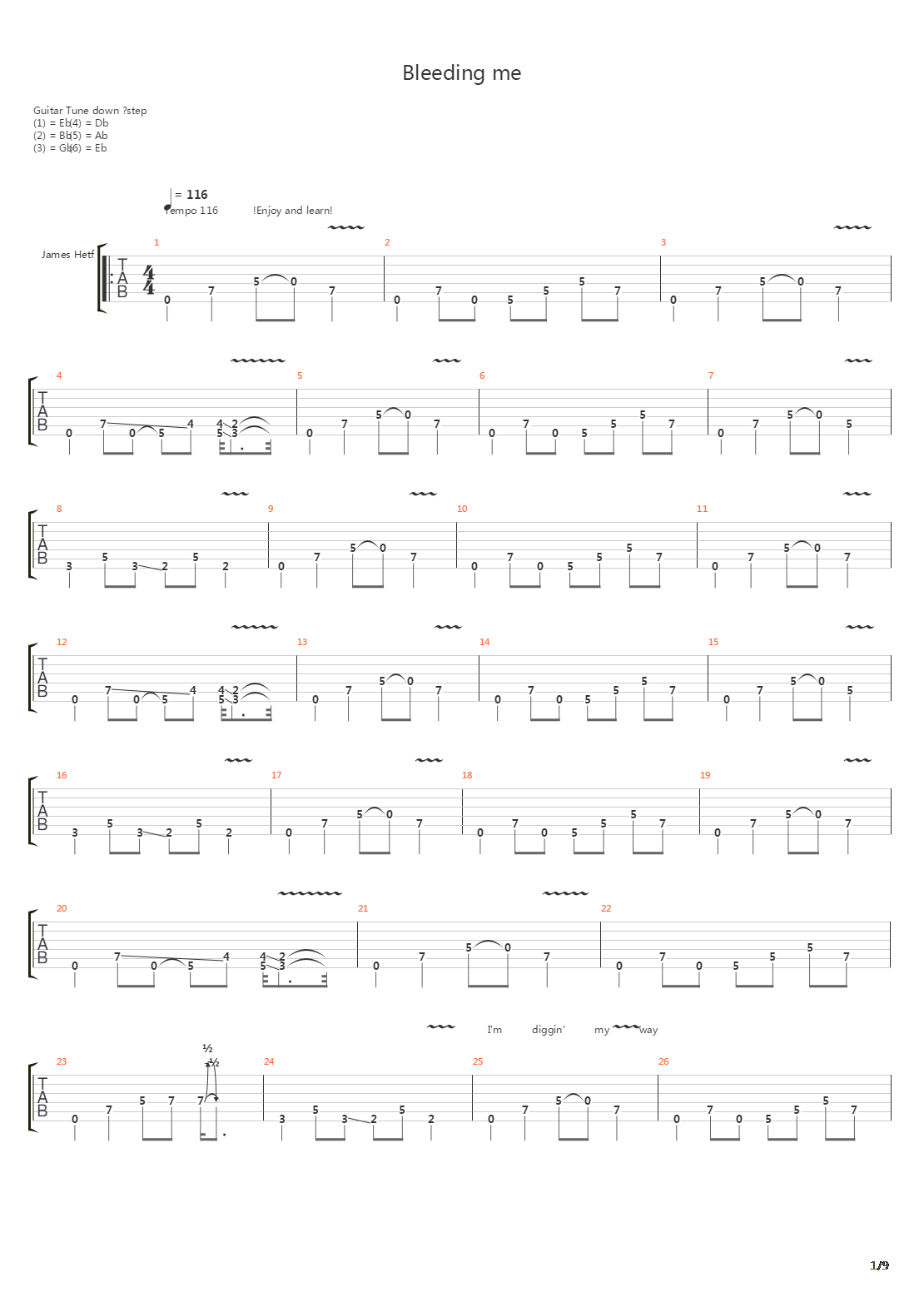Bleeding Me吉他谱